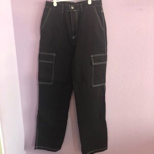 Forever 21 High Waisted Black Grunge Jeans
